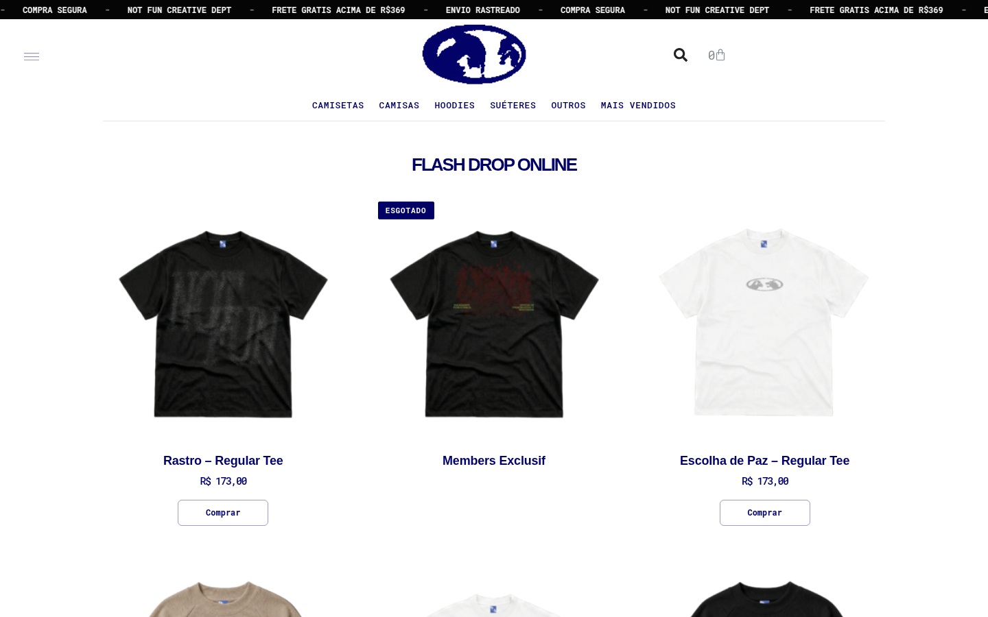 Not Fun Store, Web Design